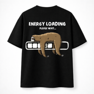 Black Oversized Back Printed T-Shirt