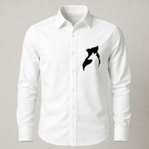 White Shirt with Stylish Fox Print